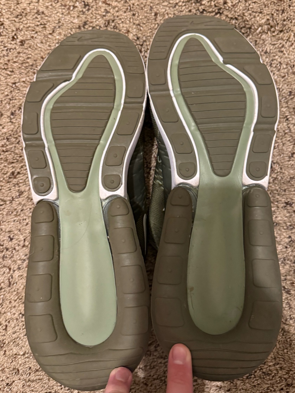 Nike Men’s Air Max 270 Sneakers - Olive Green & White - Picture 6 of 6